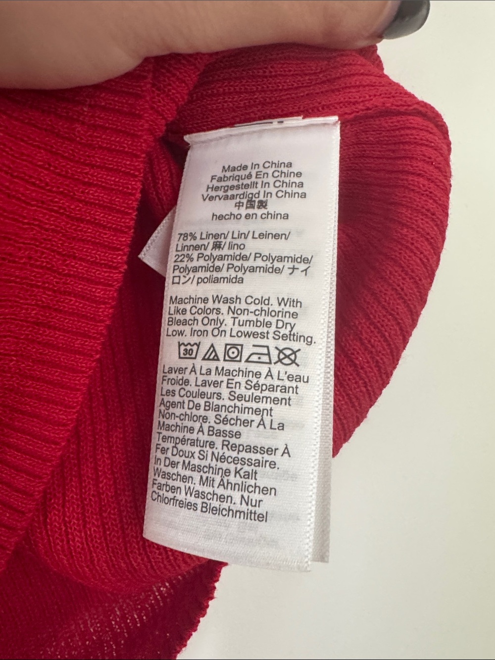 Madewell NWT Red Ribbed Scoop Neck Linen Blend Sweater Tank - Picture 3 of 3
